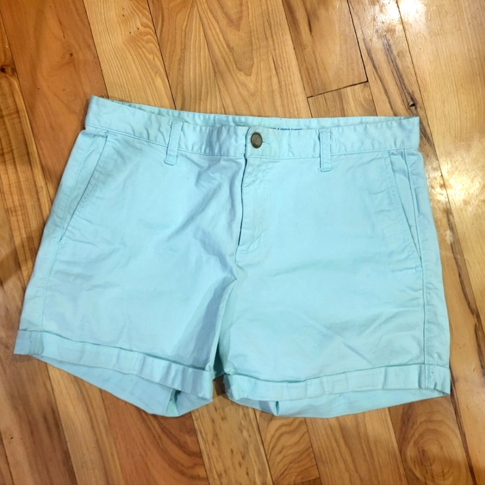 blue khaki shorts